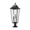Z-Lite Gannon 3 Light Outdoor Pier Mounted Fixture, 12in. W x 33.5in. H, Black 5008PHXLR-533PM-BK - alternate 1